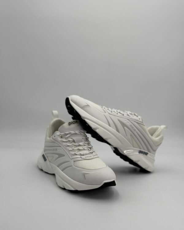 B44 Blade Sneakers – White Technical Mesh and Fabric