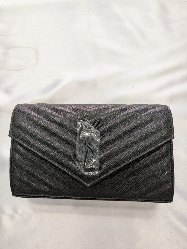 Classic Cassandre Chain Wallet in Grain de Poudre Leather