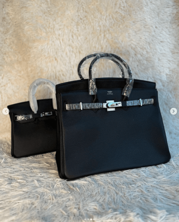 Elegant Onyx Leather Handbag