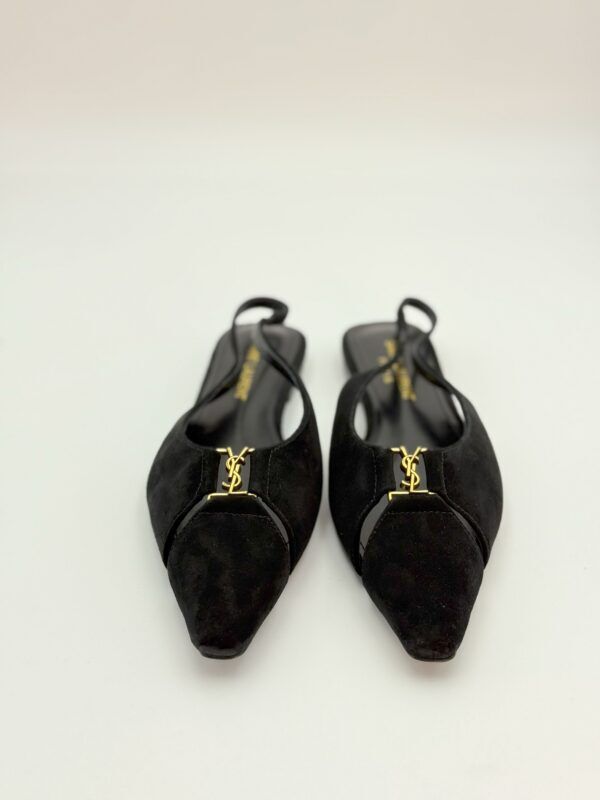 Babylone Slingback Flats in Satin Crepe